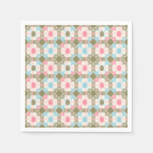 Serviette En Papier Motif sans couture d'œufs de Pâques pastel