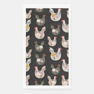 Serviette En Papier Motif sans soudure de Pâques avec poulet.