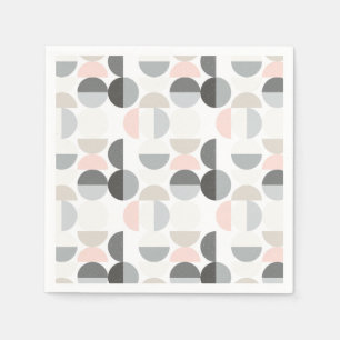Serviette En Papier Motif scandinave de demi-cercle de style