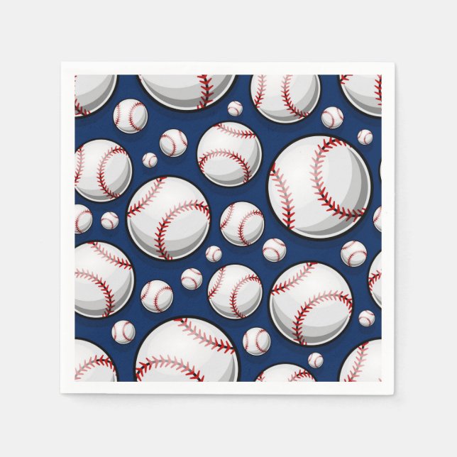 Serviette En Papier Motif sportif de baseball (Devant)