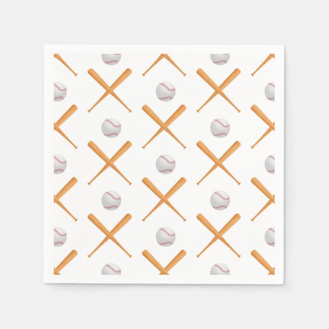 Serviette En Papier Motif sportif de baseball Batup (Devant)