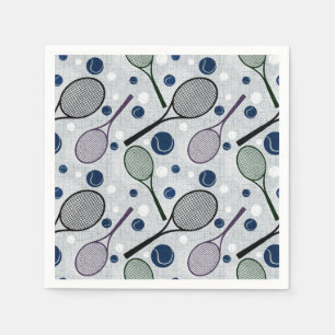 Serviette En Papier Motif sportif pour les amateurs de tennis.