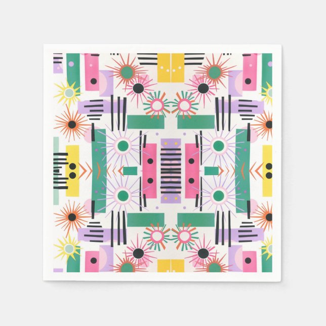 Serviette En Papier Motif Sun (Devant)
