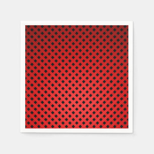 Serviette En Papier Motif tendance et chic rouge et noir