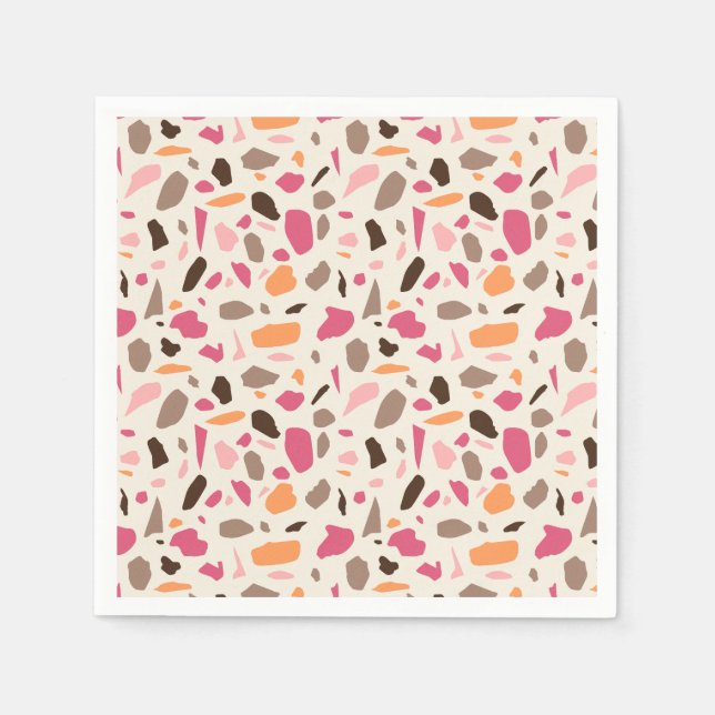 Serviette En Papier Motif Terrazzo (Devant)