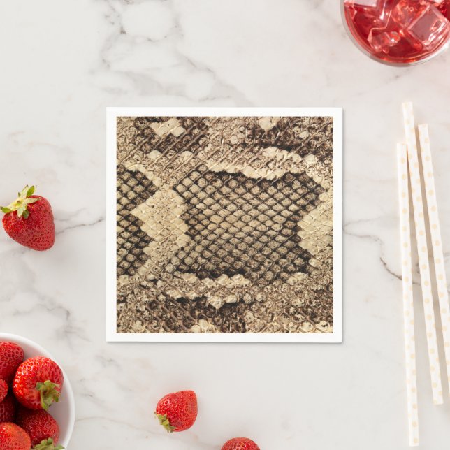 Serviette En Papier Motif texture poster de animal de peau de serpent  (En situation)