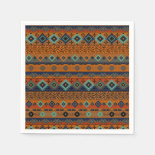 Serviette En Papier Motif tribal aztèque.