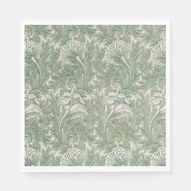 Serviette En Papier Motif Tulip (par William Morris) (Devant)