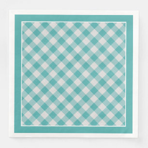 Serviette En Papier Motif Turquoise En vichy Vérifications Pour Toutes