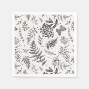 Serviette En Papier Motif vintage Botany et Papillon