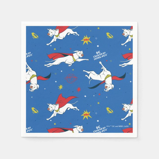 Serviette En Papier Motif volant Krypto (Devant)