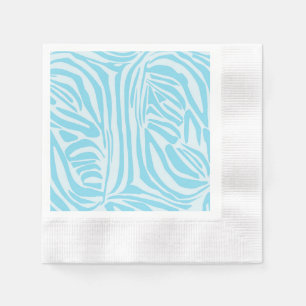Serviette En Papier Motif Zèbre Bleu