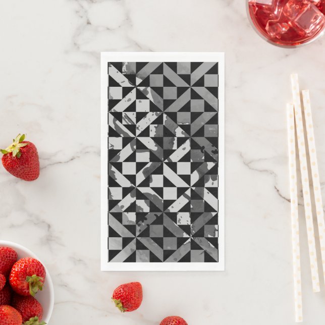 Serviette En Papier Motifs d'aquarelle 5 (En situation)