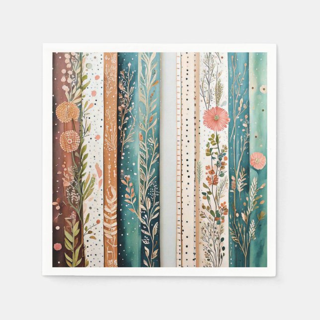 Serviette En Papier Motifs mixtes shabby chic (Devant)