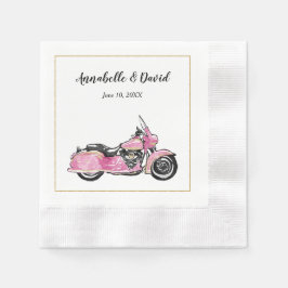 Serviette En Papier Moto rose Monogram Napkin