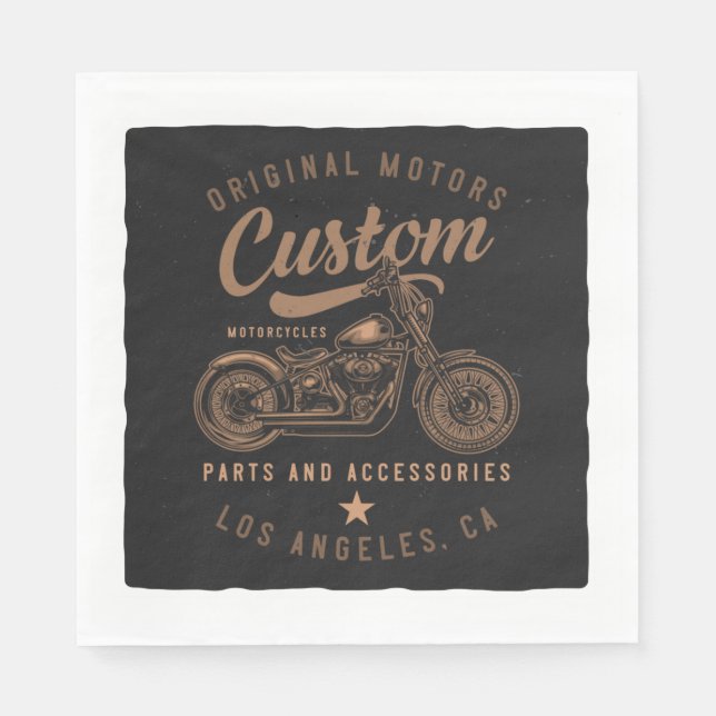 Serviette En Papier Motos personnalisées (Devant)