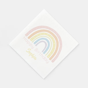 Serviette En Papier Mots clés Pastel Boho Rainbow Favoriser