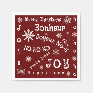 Serviette En Papier Mots de Noël