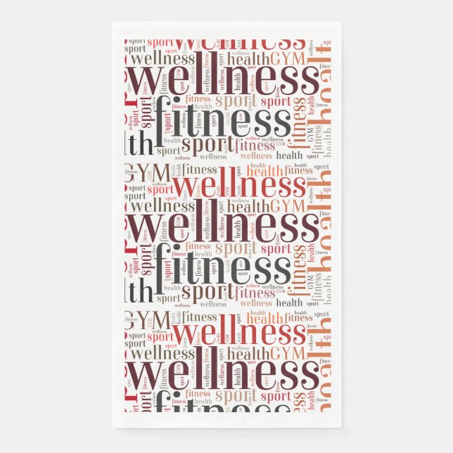 Serviette En Papier Mots fitness (Devant)