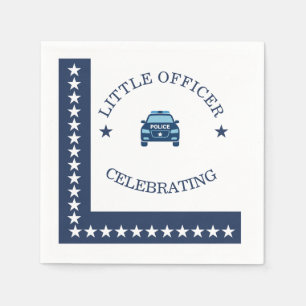 Serviette En Papier Mouchoir de fête de police pour petit officier