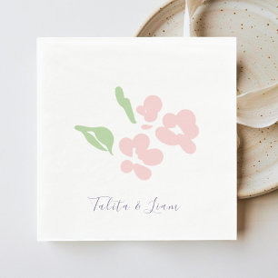 Serviette En Papier Mouchoir en papier floral aquarelle Blush chic