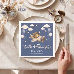 Serviette En Papier Mouchoir en papier pour baby shower avion ourson m