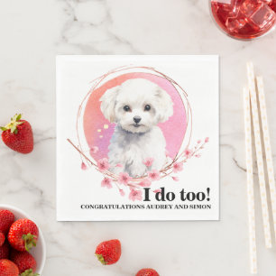 Serviette En Papier Mouchoirs avec photo de chiens Bichon Frise I Do T