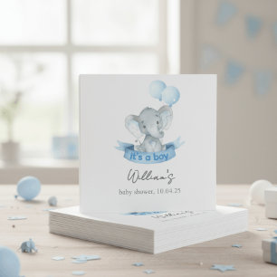 Serviette En Papier Mouchoirs de fête pour bébé garçon éléphant bleu m