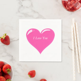 Serviette En Papier Mouchoirs en papier avec texte - Je t'aime