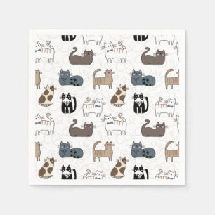 Serviette En Papier Mouchoirs en papier pour chats, fête de chaton