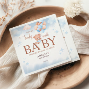 Serviette En Papier Mouchoirs pour Baby Shower 'On Peut à peine Attend