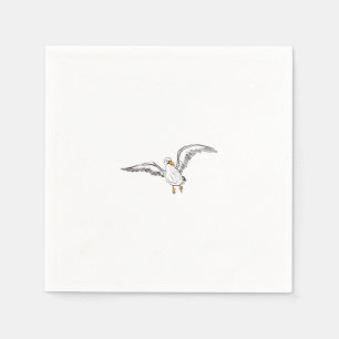 Serviette En Papier Mouette blanche oiseau