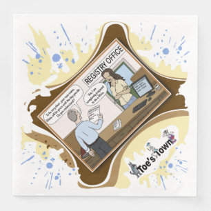 Serviette En Papier Mourir d'une Rhéa Jeu de mots littéral Humour Se