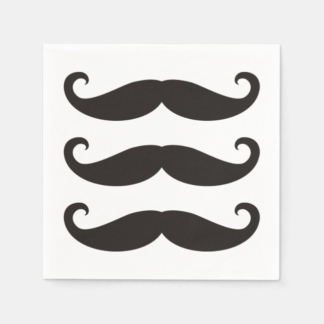 Serviette En Papier Moustache / Moustache / Schnurrbart + vos idées (Devant)