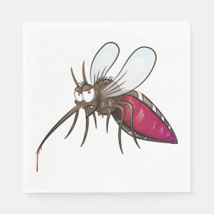 Serviette En Papier Moustique de bande dessinée