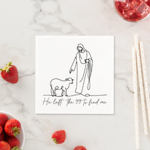 Serviette En Papier Mouton perdu Jésus