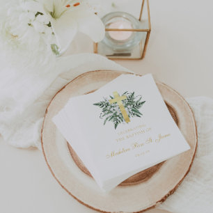 Serviette En Papier Muguet   Baptême Floral Christening