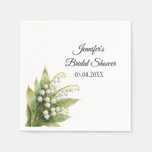 Serviette En Papier Muguet Fleurs Blanches de Mariage