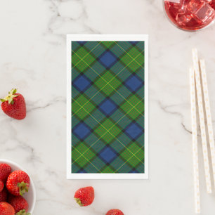 Serviette En Papier Muir Moore écossais vert bleu plaid