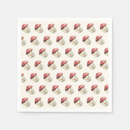 Serviette En Papier Mushroom Baby Shower 