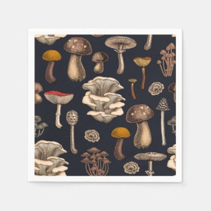 Serviette En Papier Mushrooms sauvages
