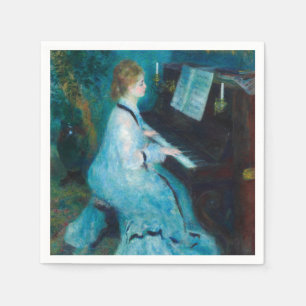 Serviette En Papier Musicien de piano Renoir Woman