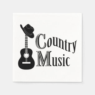 Serviette En Papier Musique country