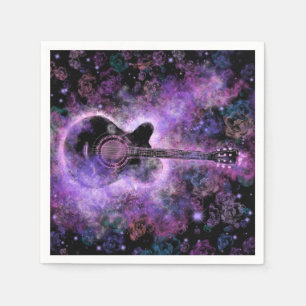 Serviette En Papier Musique guitare romantique - Son magique