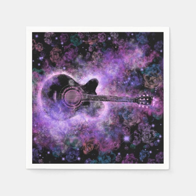 Serviette En Papier Musique guitare romantique - Son magique (Devant)