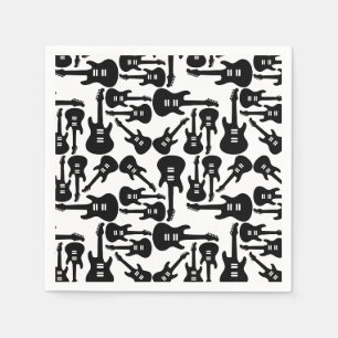 Serviette En Papier Musique Motif de guitare électrique sur mesure