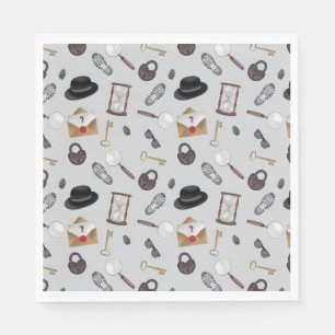 Serviette En Papier Mystery Kids Secret Agent Spy Detective Thème