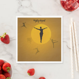 Serviette En Papier Mystique Danse Élégante