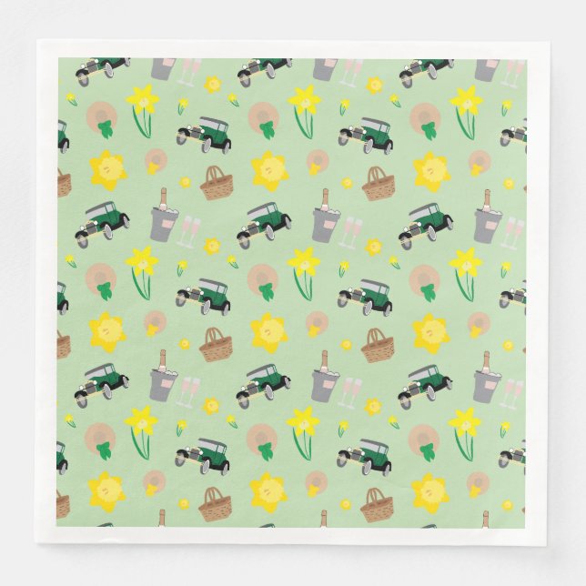 Serviette En Papier Nantucket Daffodil Weekend Papier serviettes (Devant)