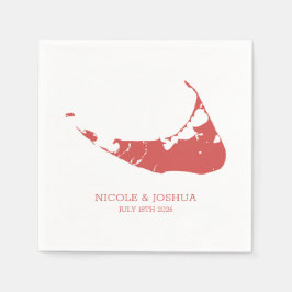 Serviette En Papier Nantucket Island Mariage Nantucket Rouge